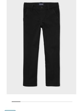 The Children's Place Black Straight Chino Pants Stretch Size 14 Nwt
